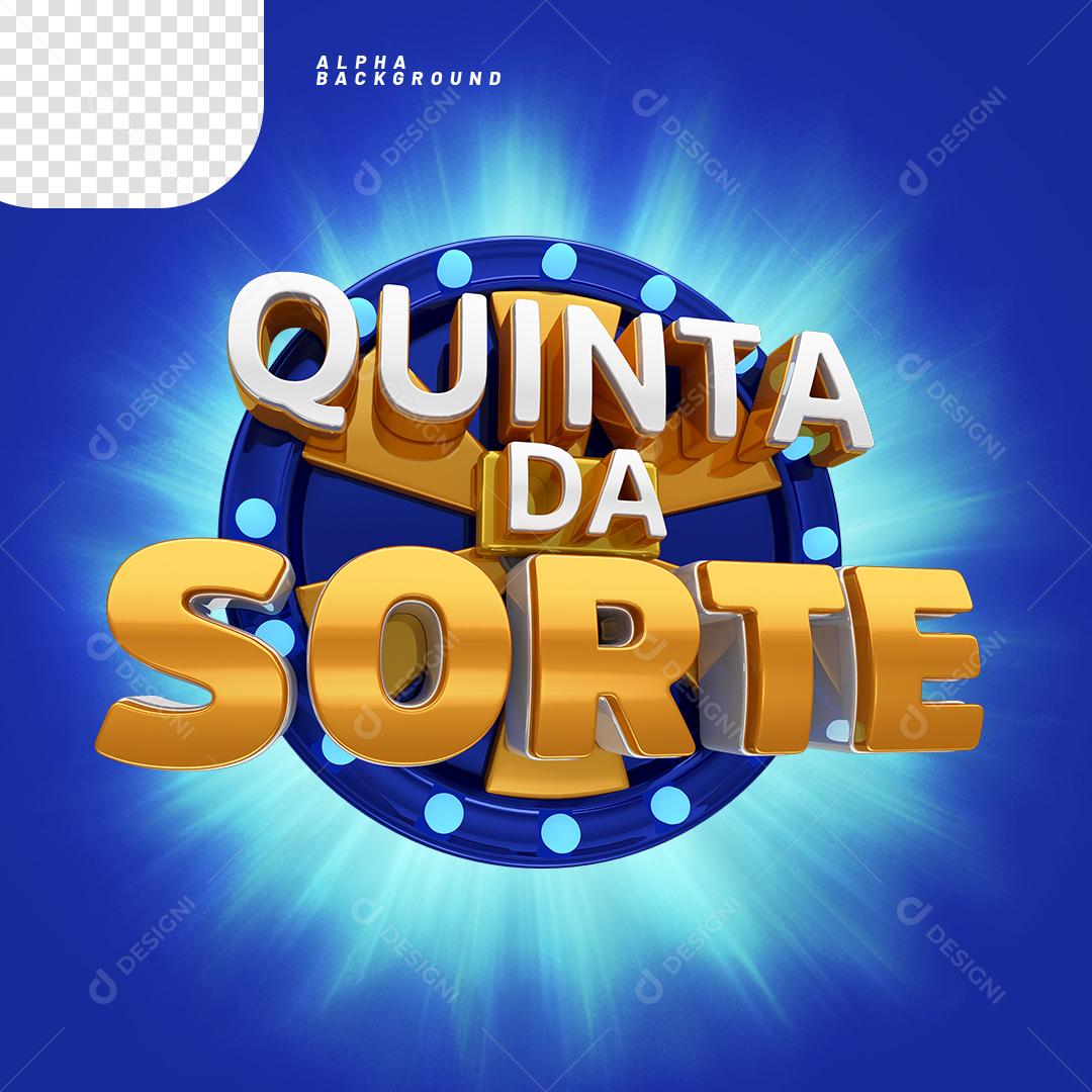 Quinta da Sorte Elemento 3D PNG Transparente Sem Fundo