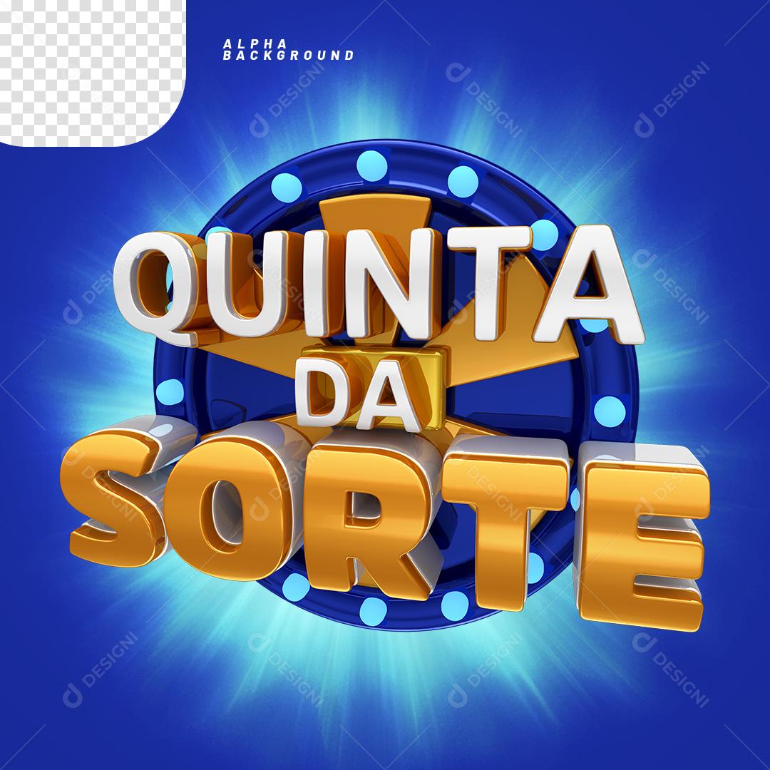 Quinta da Sorte Elemento 3D PNG Transparente Sem Fundo