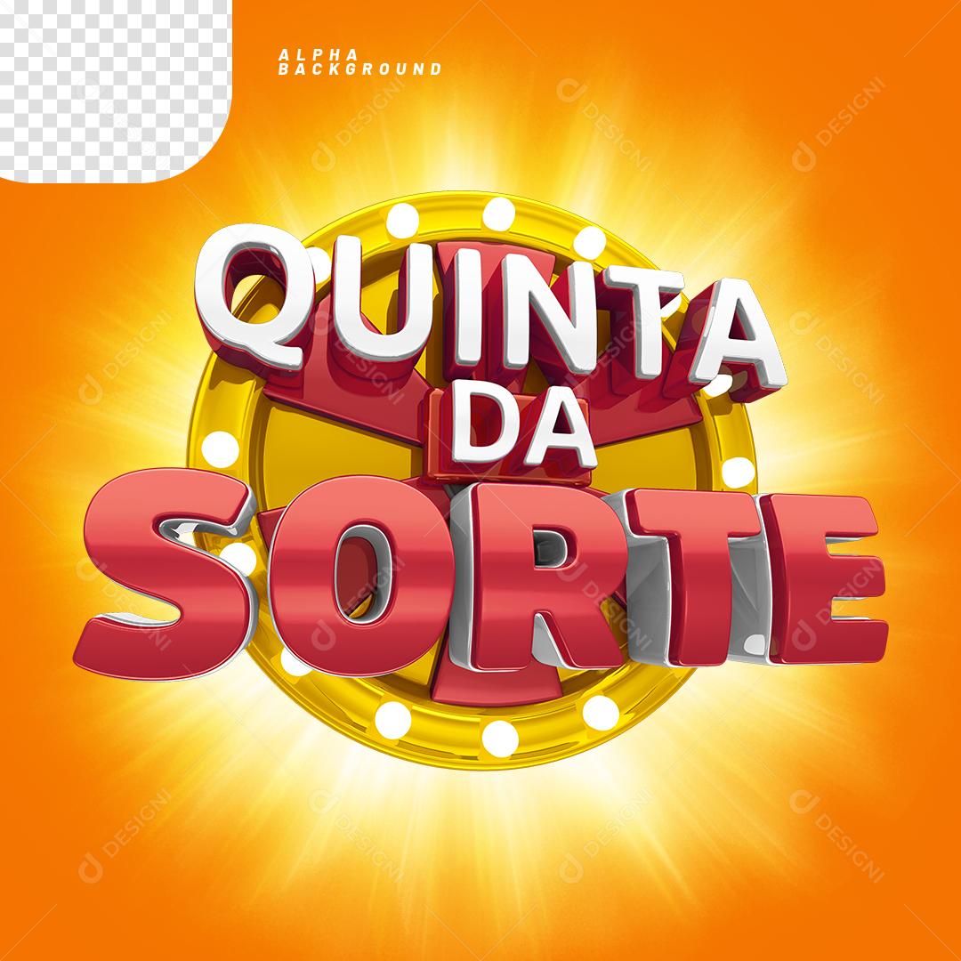 Quinta da Sorte Elemento 3D PNG Transparente Sem Fundo