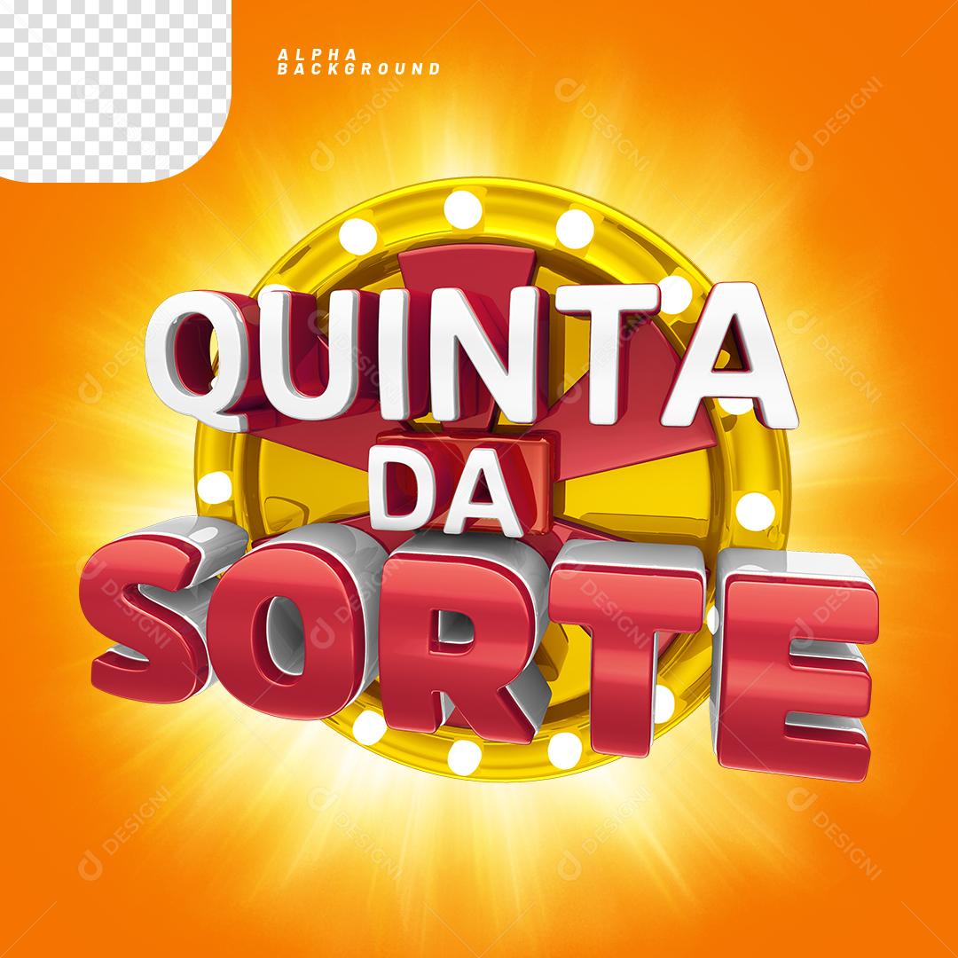 Quinta da Sorte Elemento 3D PNG Transparente Sem Fundo
