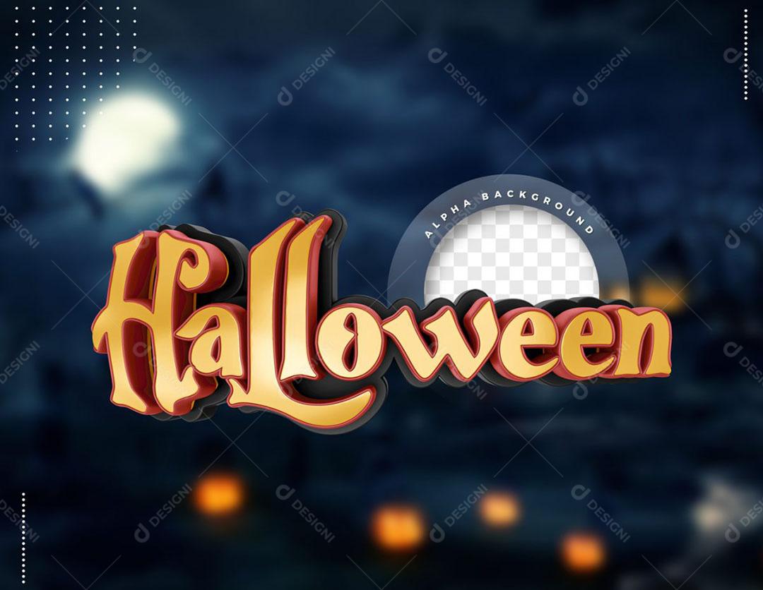 Halloween Texto 3D Para Composição PSD