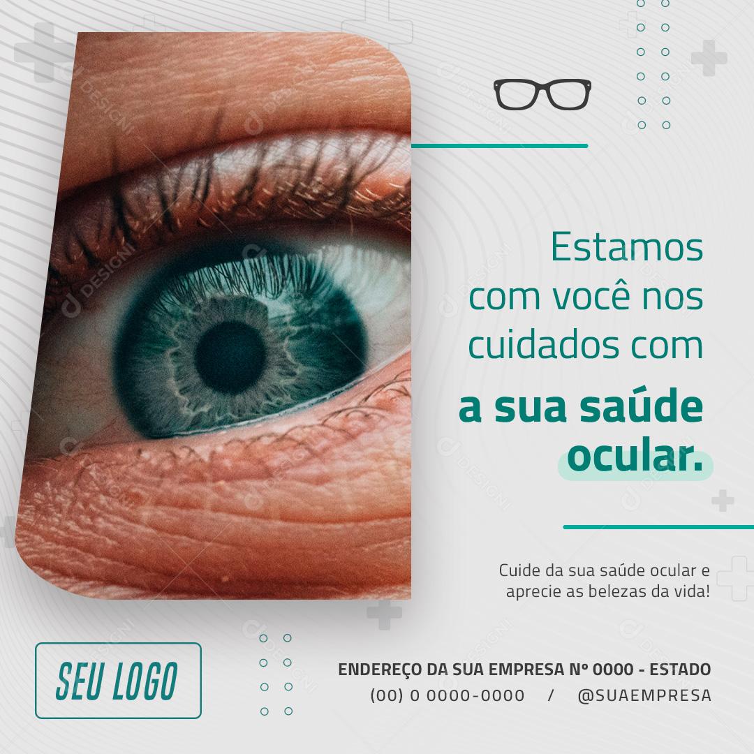 Estamos Com Você Nos Cuidados Com A Sua Saúde Social Media PSD Editável