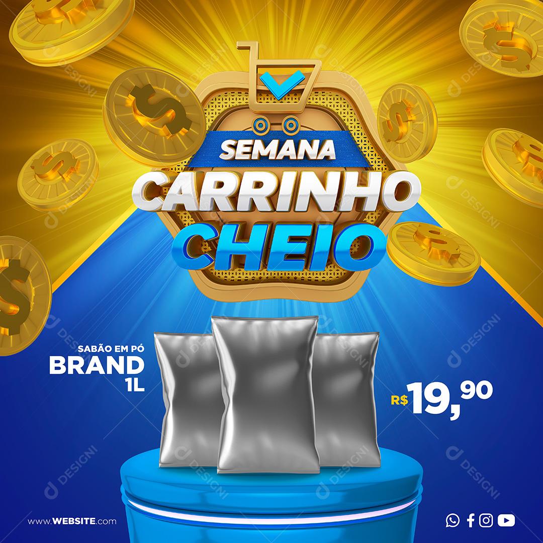 Supermercado Sabão em Pó Social Media PSD Editável