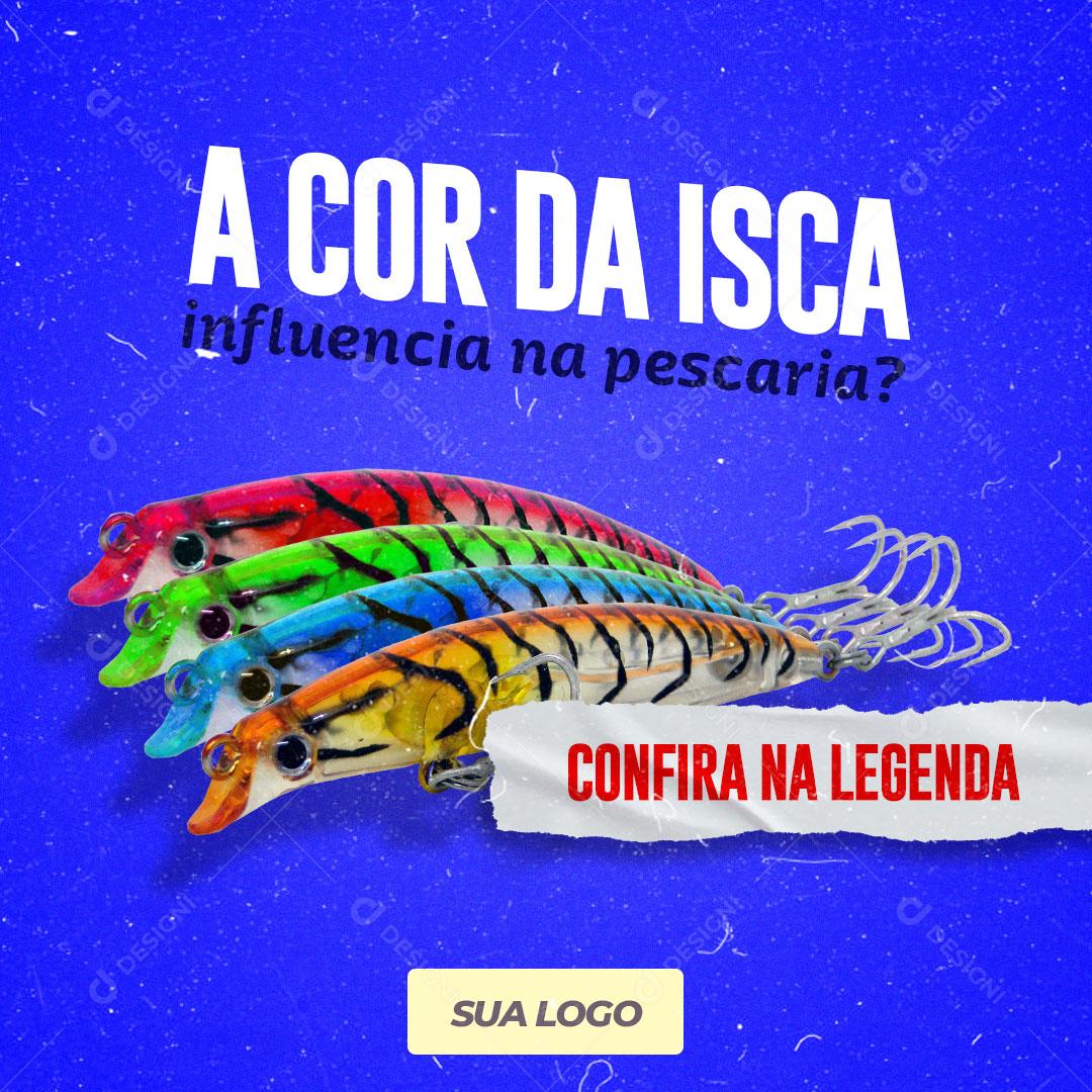 A Cor Da Isca Influencia Na Pescaria Social Media PSD Editável