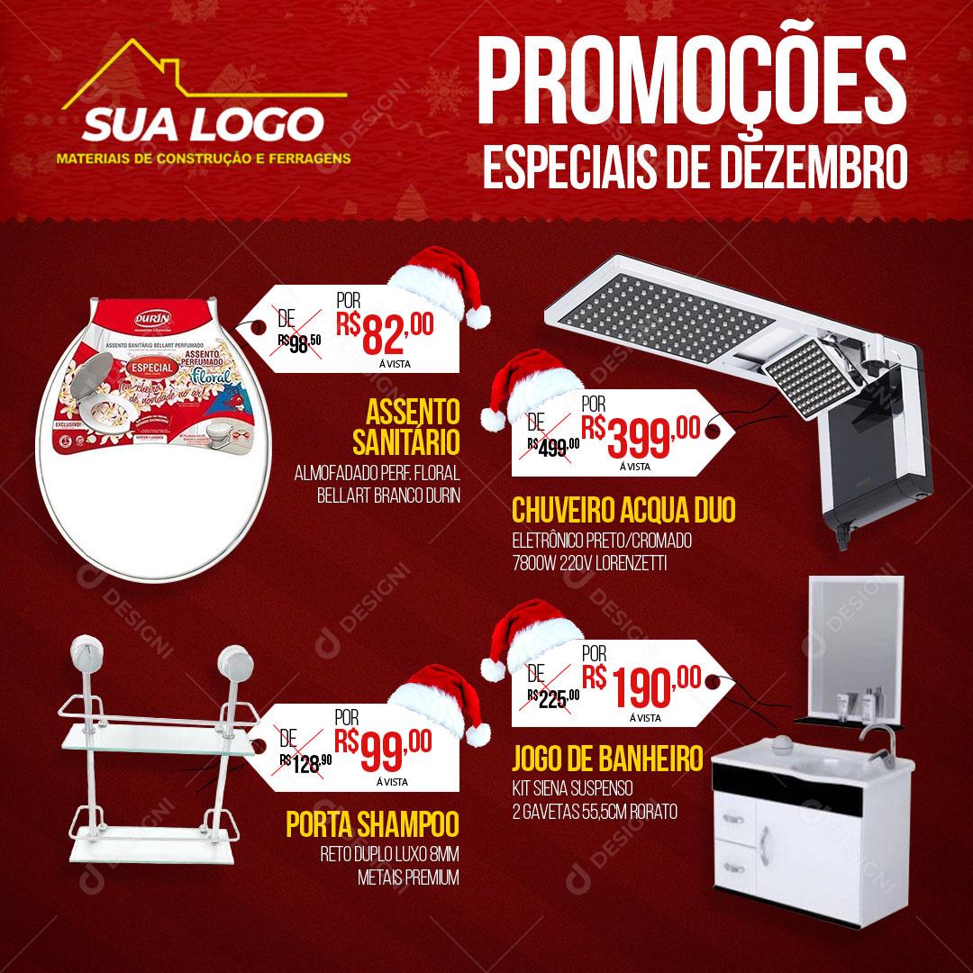 Promoções Especiais De Dezembro Social Media PSD Editável