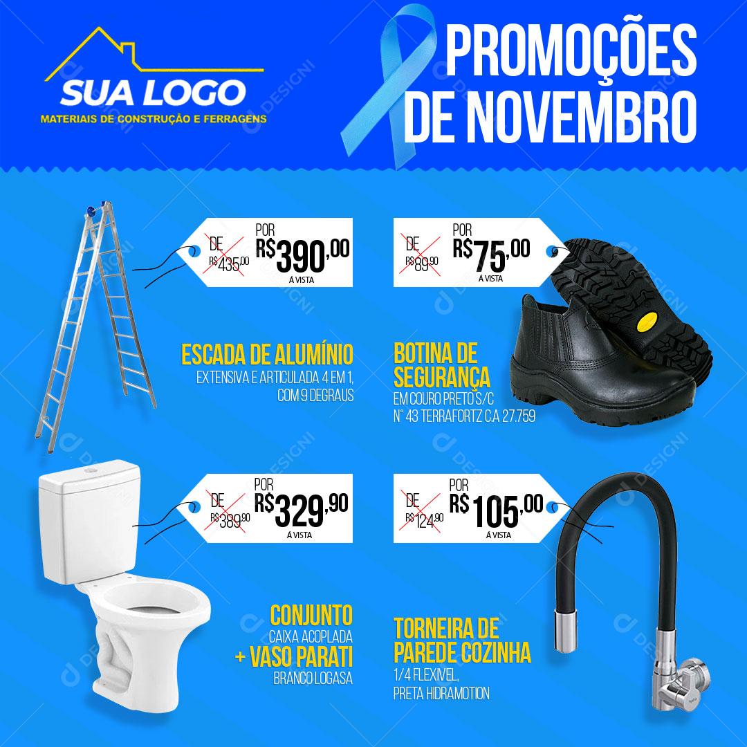Promoções Especiais De Novembro Social Media PSD Editável