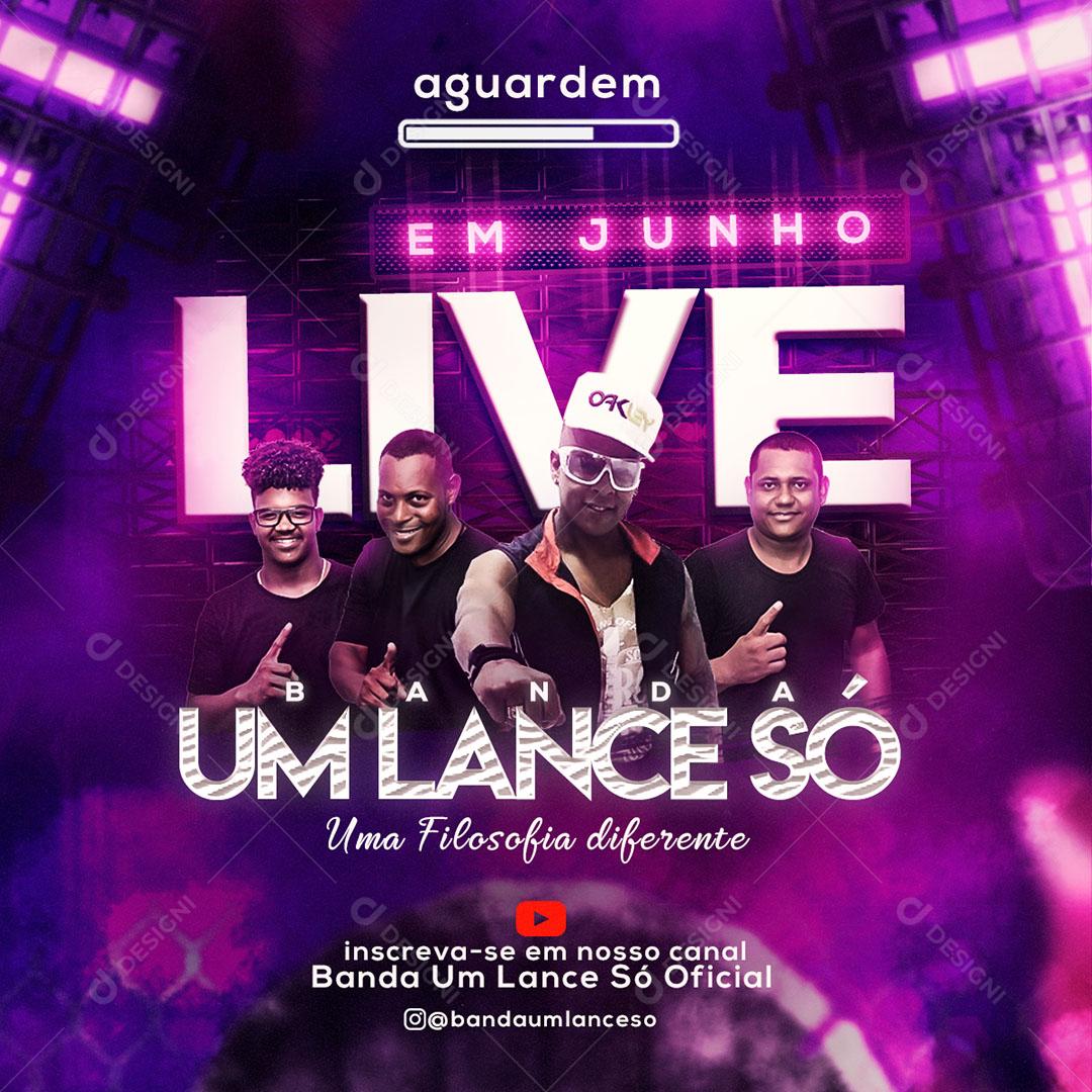 Feed Flyer Show Evento Em Junho Live Artistas Banda Social Media PSD Editável