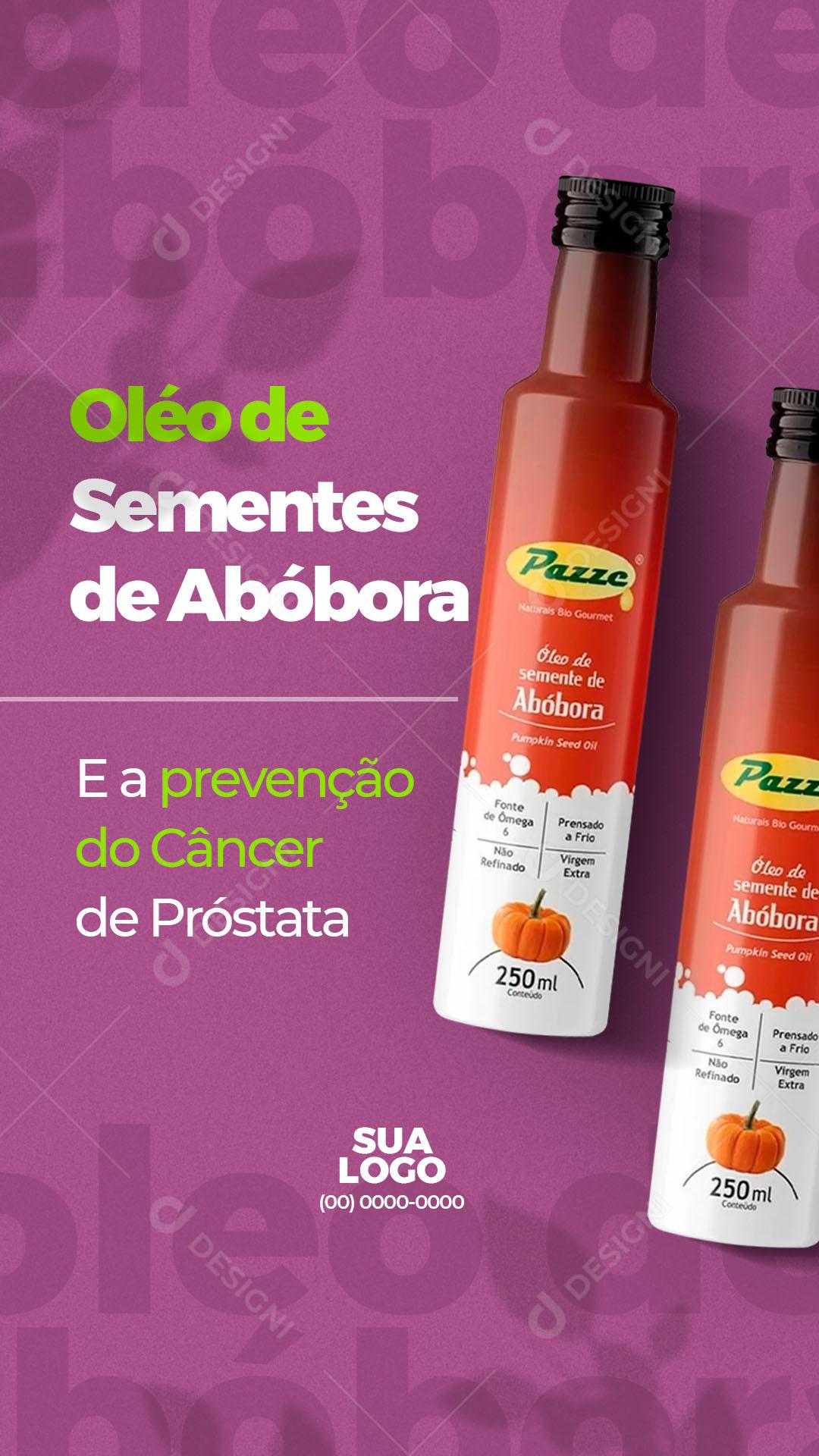 Post Story Produto Oléo de Sementes de Abóbora Social Media PSD Editável