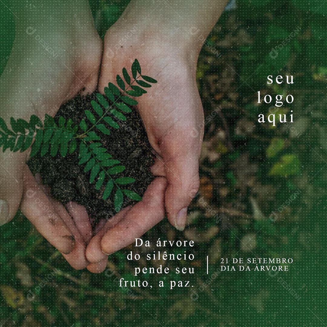 Post Feed Data Comemorativa 21 de Setembro Dia da Árvore Social Media PSD Editável