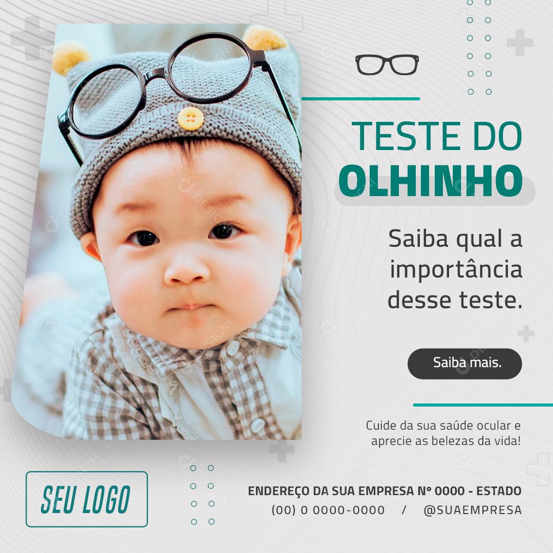 Teste Do Olhinho Saiba Qual A Importância Desse Teste Social Media PSD Editável