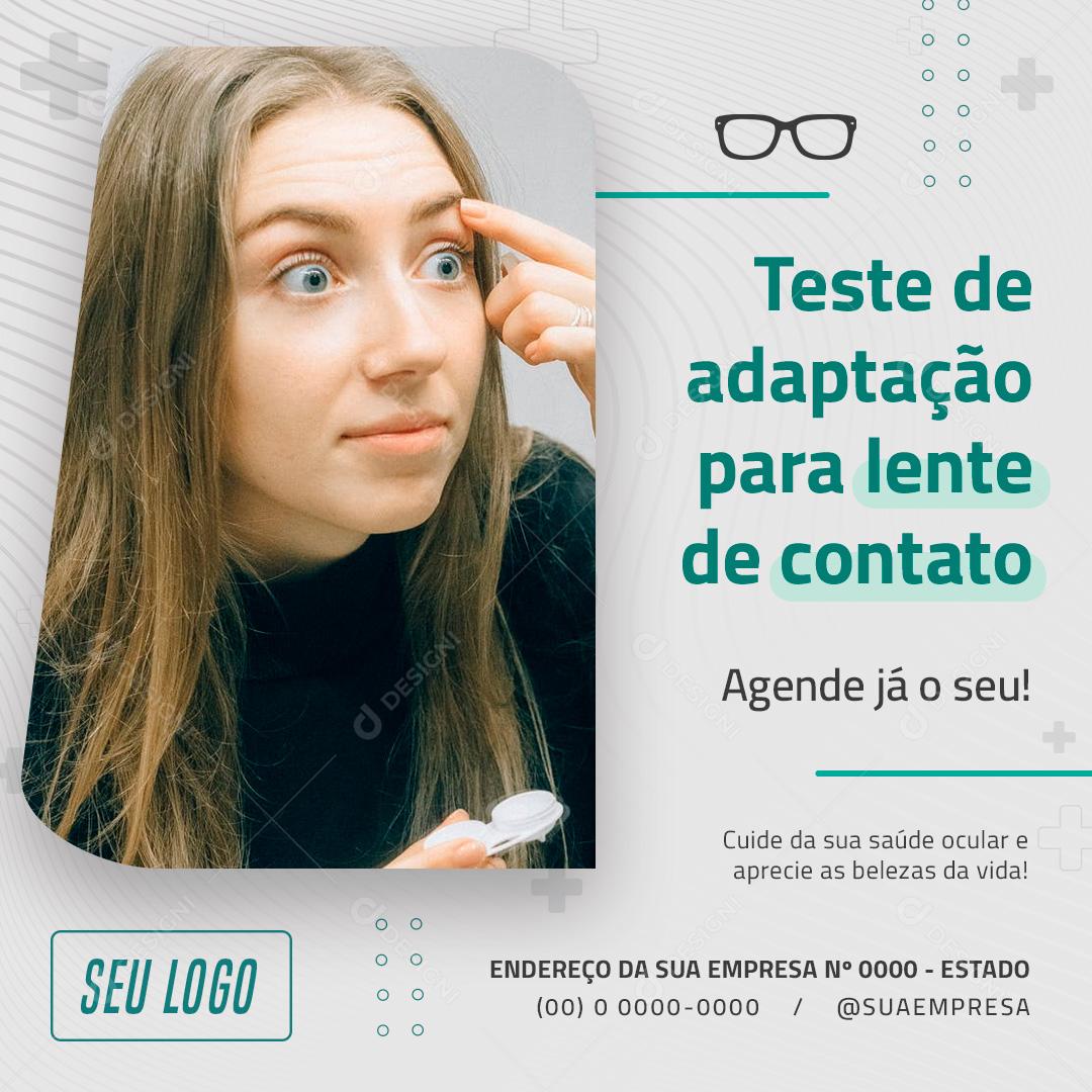 Teste De Adaptação Para lente De Contato Social Media PSD editável