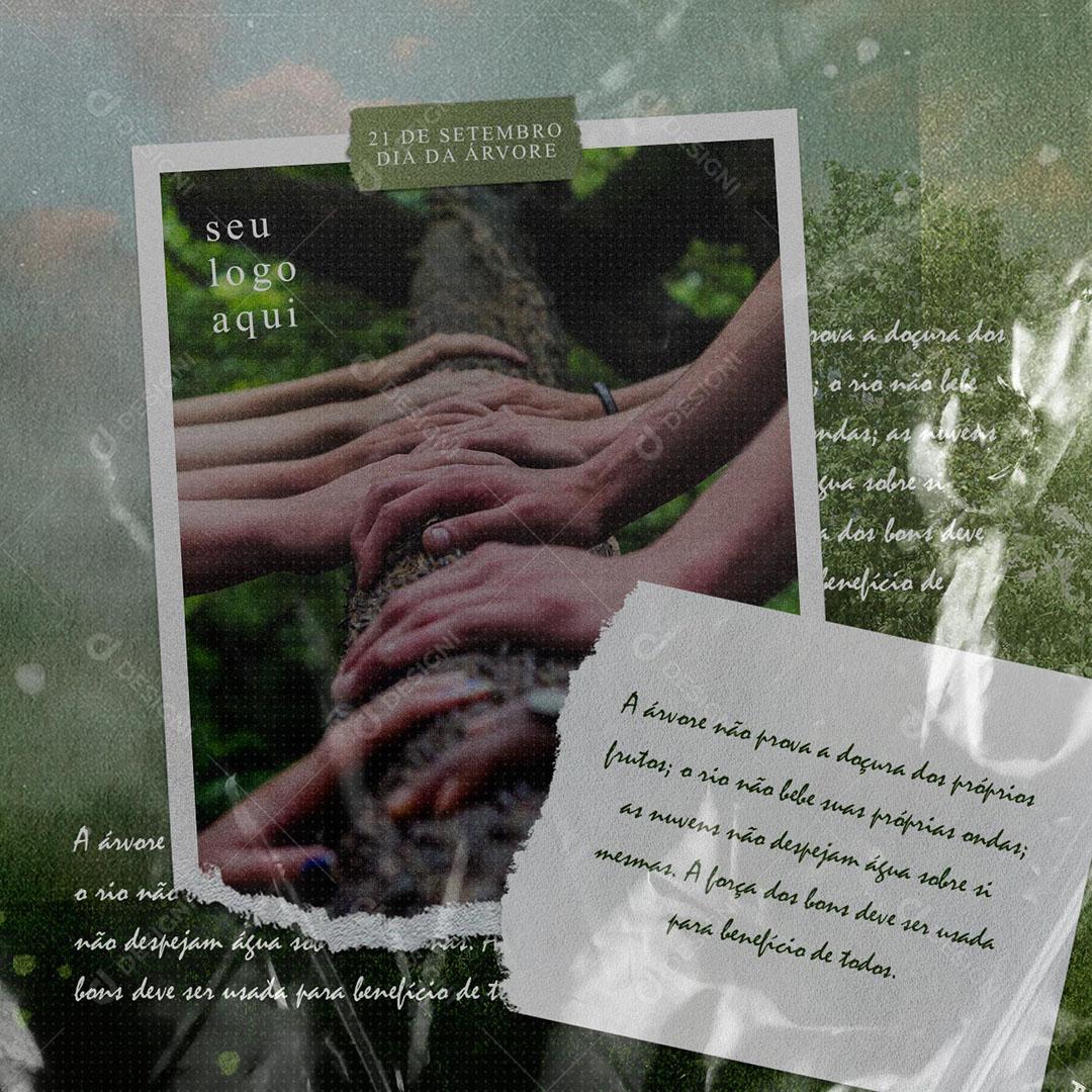 Post Feed Data Comemorativa Dia da Árvore 21 de Setembro Social Media PSD Editável
