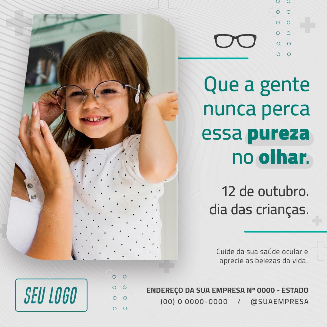 Que A Gente Nunca Perca Essa Pureza no Olhar Social Media PSD Editável