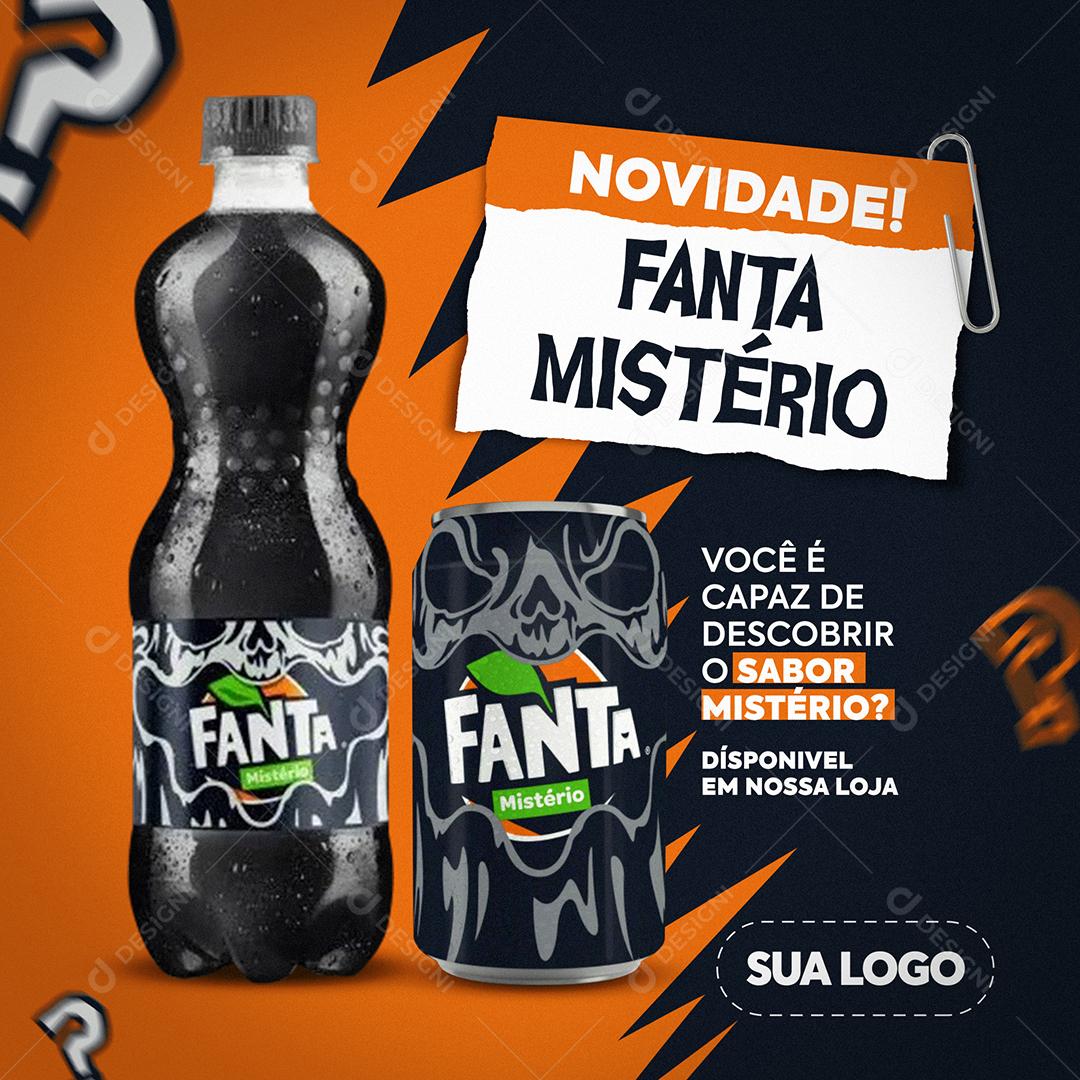 Post Feed Distribuidora Novidade Fanta Mistério Social Media PSD Editável