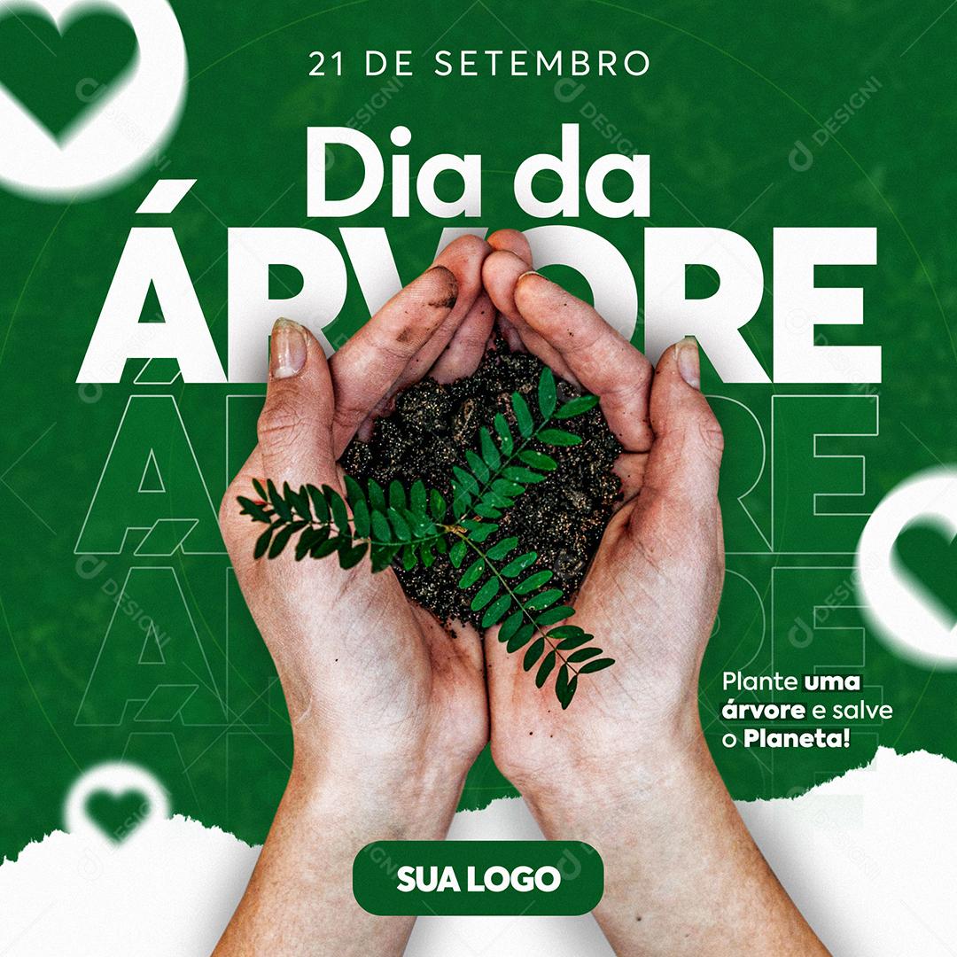 Post Feed 21 de Setembro Dia da Árvore Social Media PSD Editável