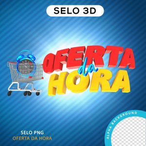 Oferta da Hora Selo 3D Para Composição PNG Transparente