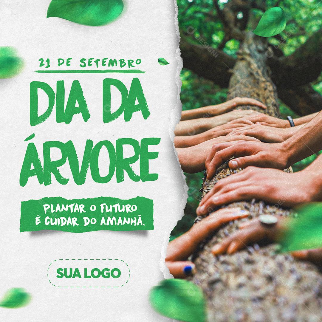 Post Feed 21 de Setembro Dia da Árvore Social Media PSD Editável