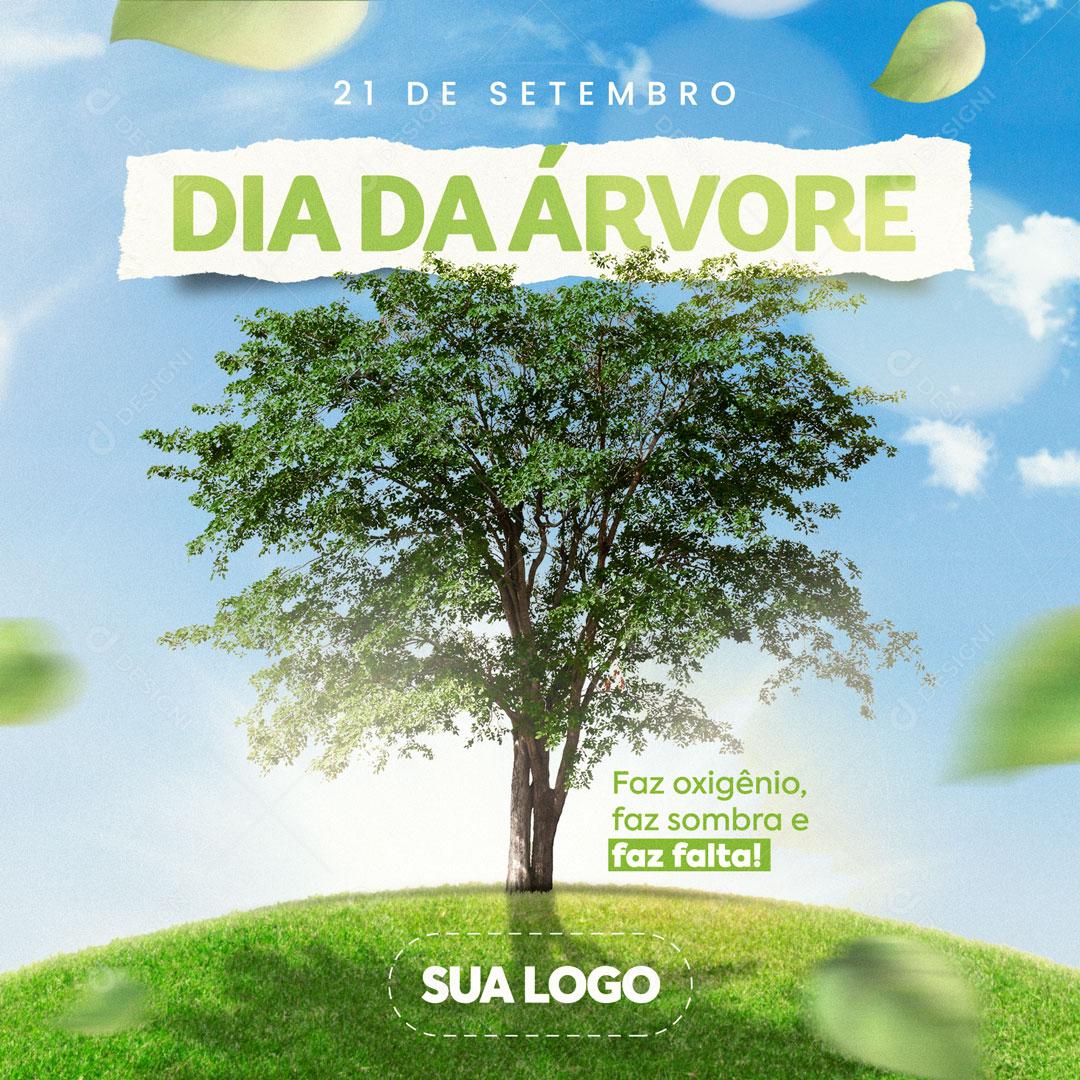 Post Feed September 21st Tree Day Social Media Editable PSD
