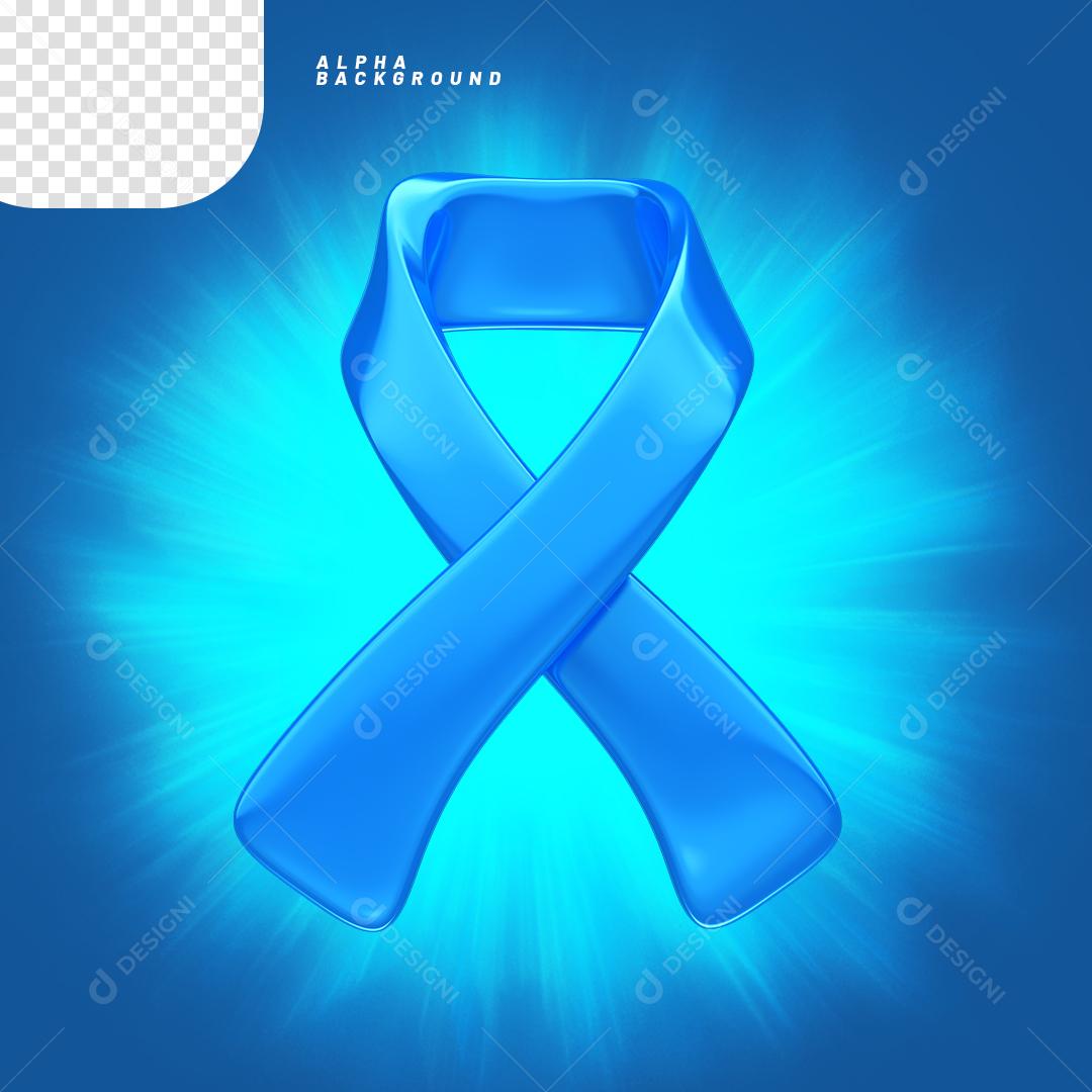 Blue Bow 3D Element For Compositing Transparent PNG