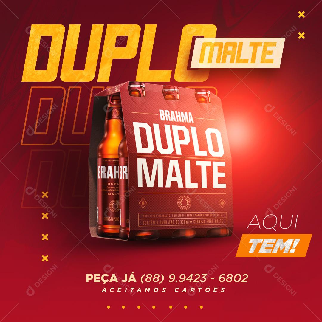 Pack Brahma Duplo Malte Social Media PSD Editável
