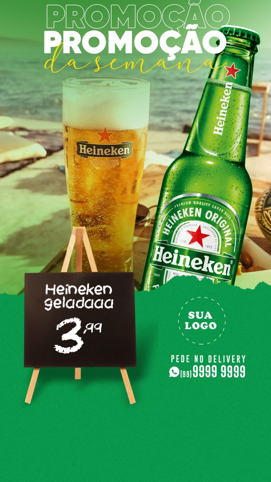 Post Story Distribuidora Promoção da Semana Bebida Social Media PSD Editável