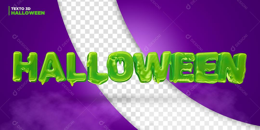 Halloween Texto 3D Para Composição PSD