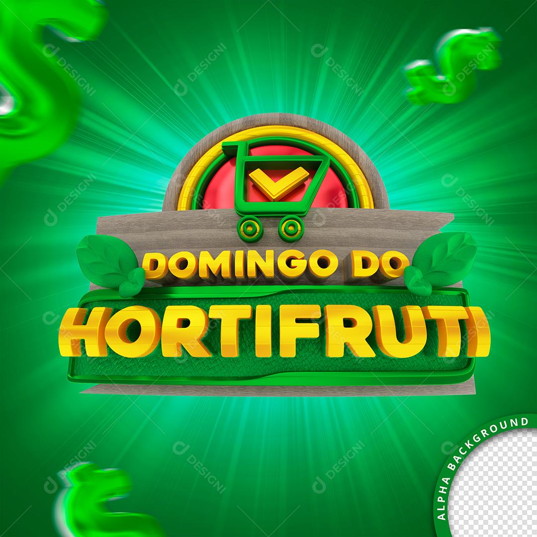 3D Stamp For Composition Domingo Da Hortifruti Editable PSD