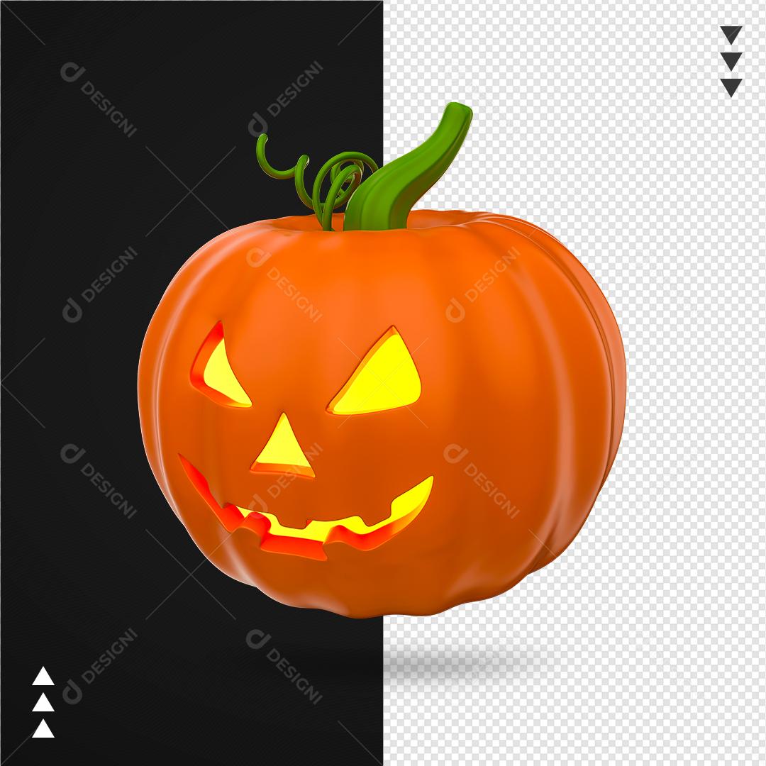 Elementos 3D Hallowens Abóboras Decorações Composições
