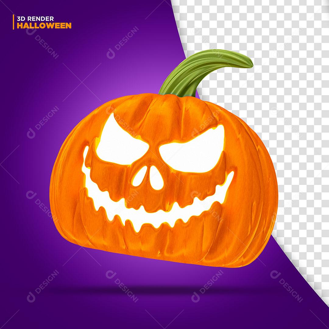 Abóbora de Halloween Elemento 3D Para Composiçao PSD
