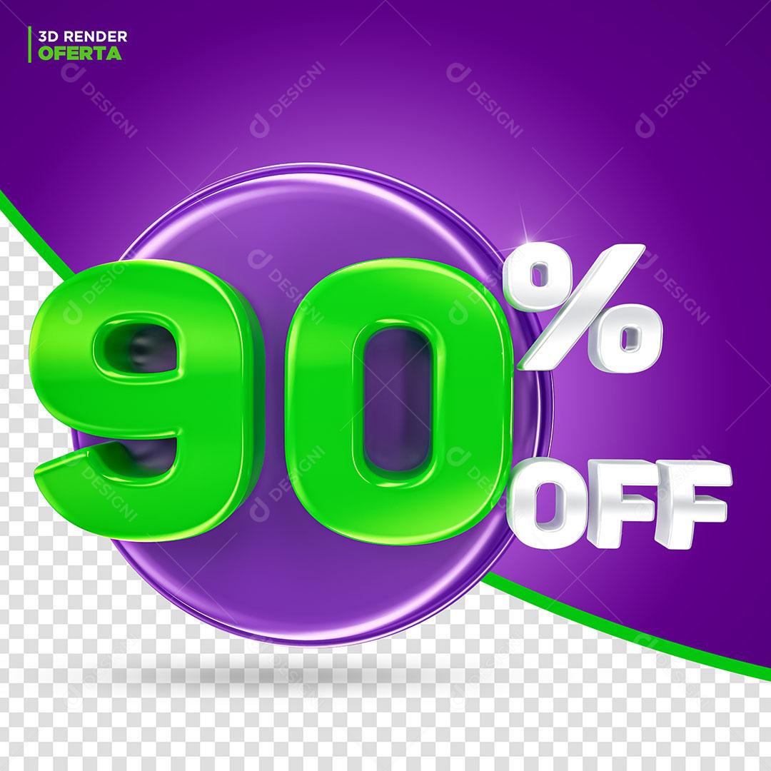 90% Off Elemento 3D Para Composição PSD