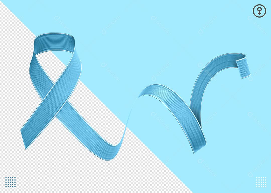 Faixa 3D Para Composição Novembro Azul PNG Transparente Sem Fundo