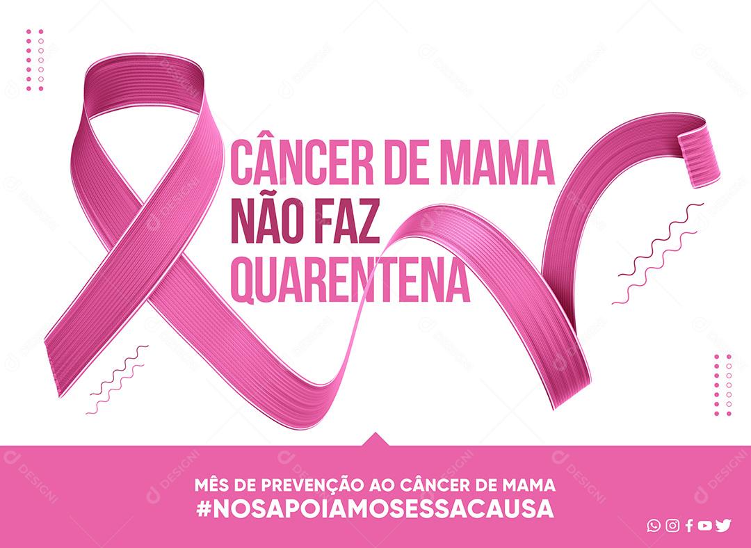 Post Outubro Rosa Rede Social Câncer de Mama Social Media PSD Editável