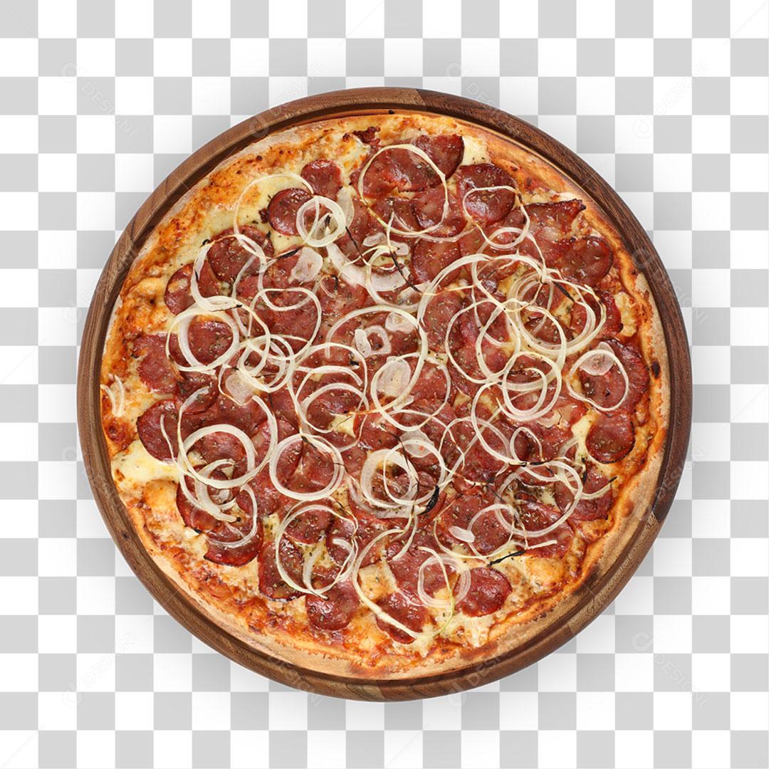 Pizza Calabresa PNG Transparente