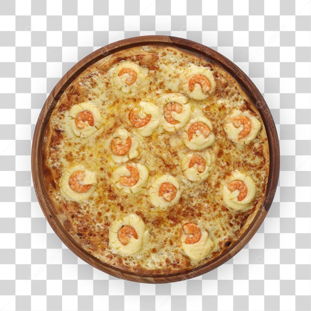 Pizza Camarão PNG Transparente