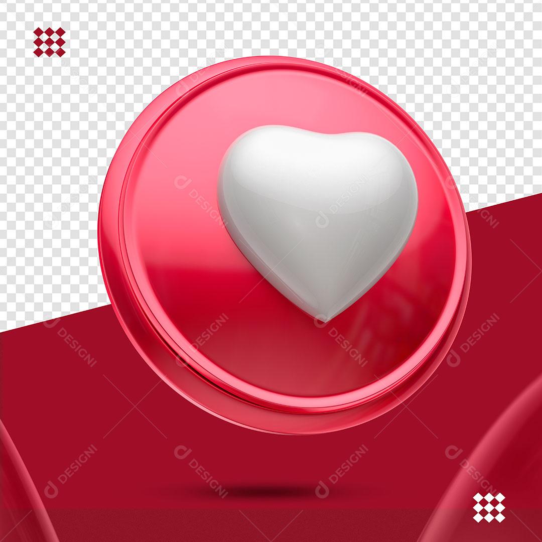 Ícone 3D Instagram Redes Sociais Elemento 3D PSD