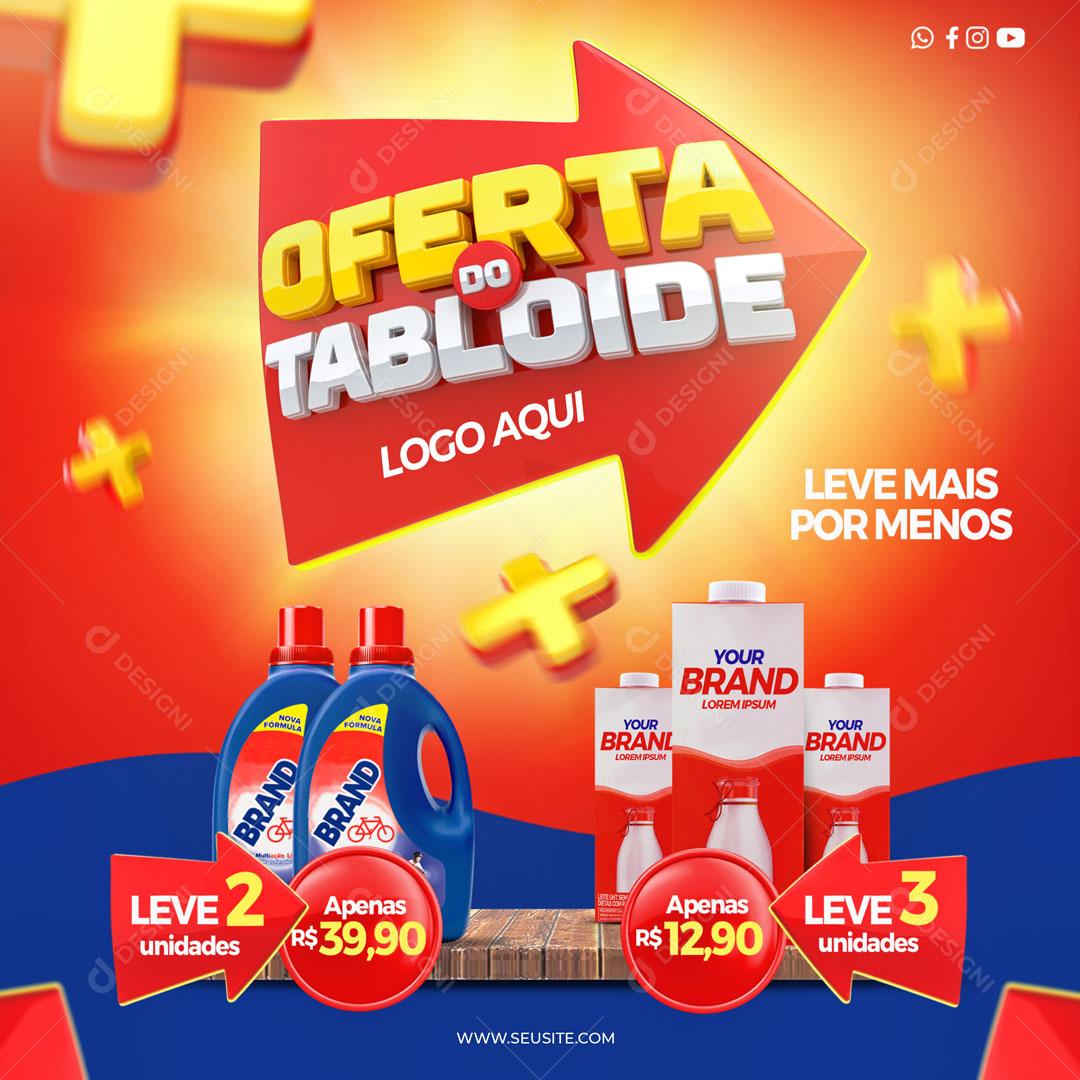 Post Feed Supermercado Oferta do Tabloide Produtos Social Media PSD Editável