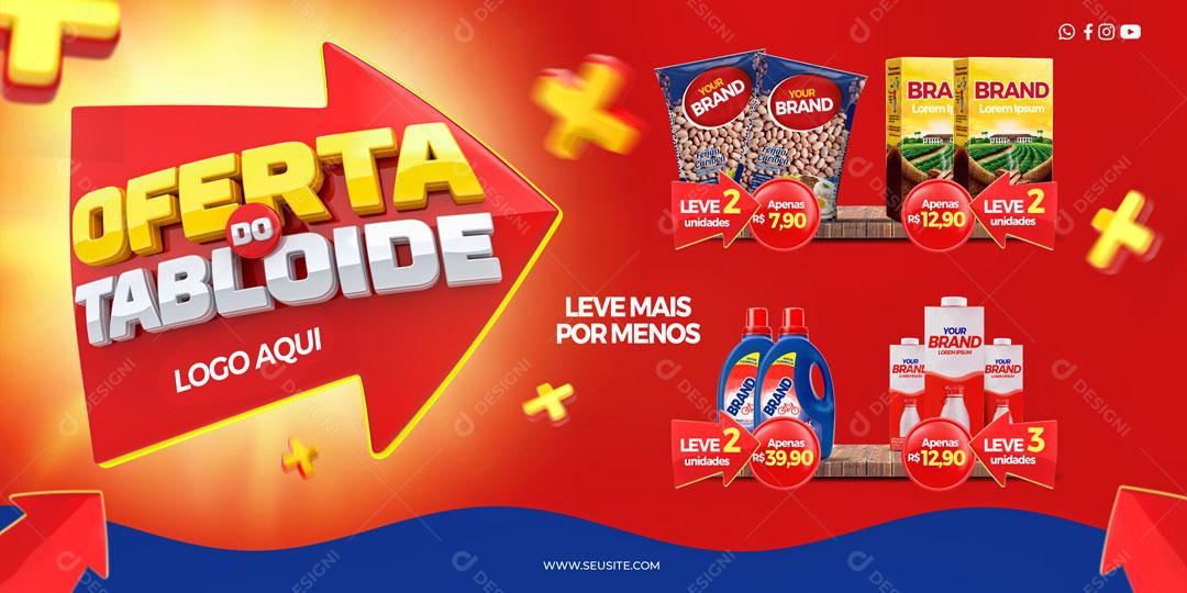 Post Banner Supermercado Oferta do Tabloide Produtos Social Media PSD Editável