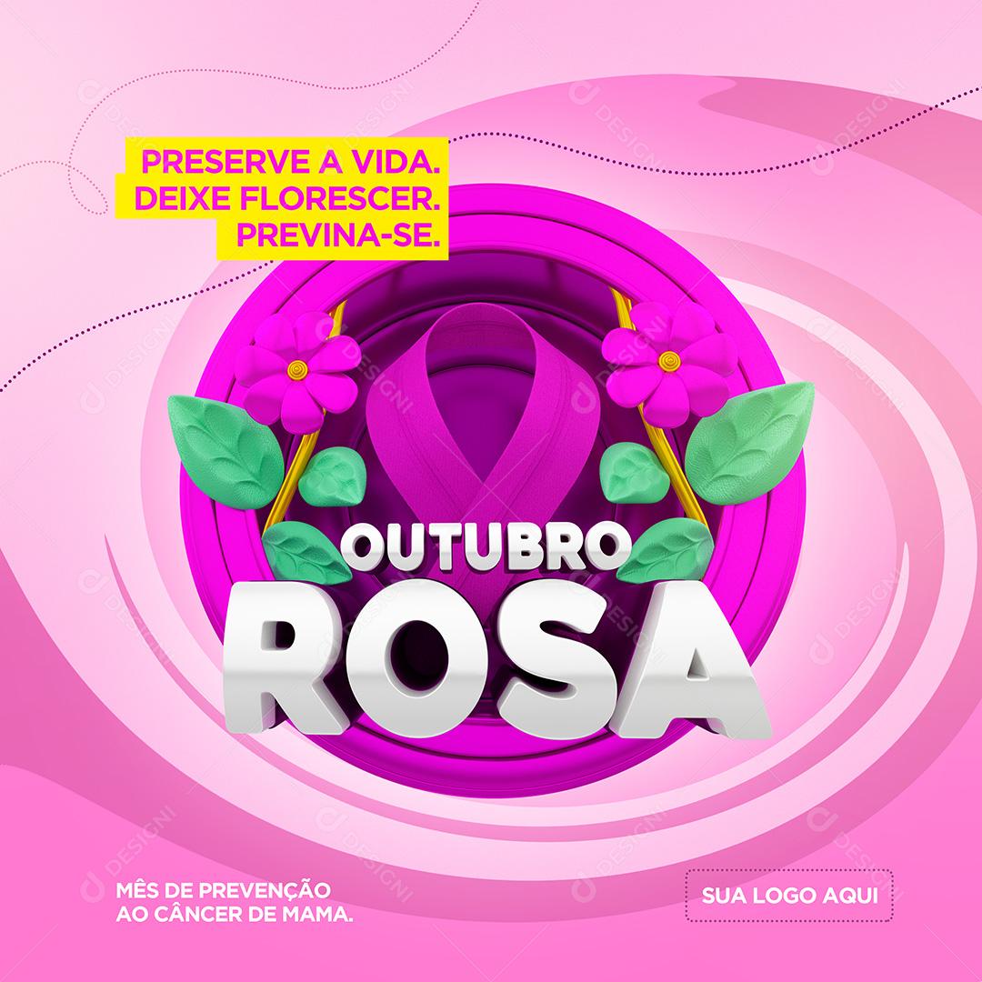 Outubro Rosa Social Media PSD Editável