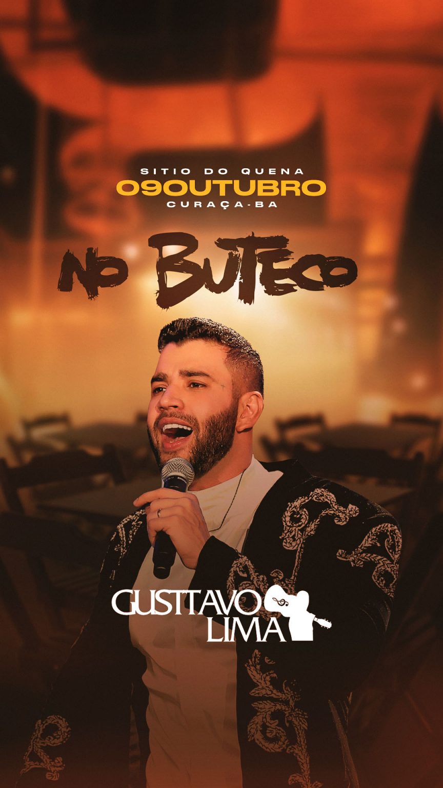 Flyer Story Show Evento No Buteco Artista Gustavo Lima Social Media PSD Editável