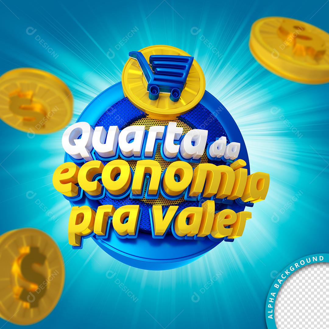 Selo 3D para Composição Quarta Da Economia Pra Valer PSD