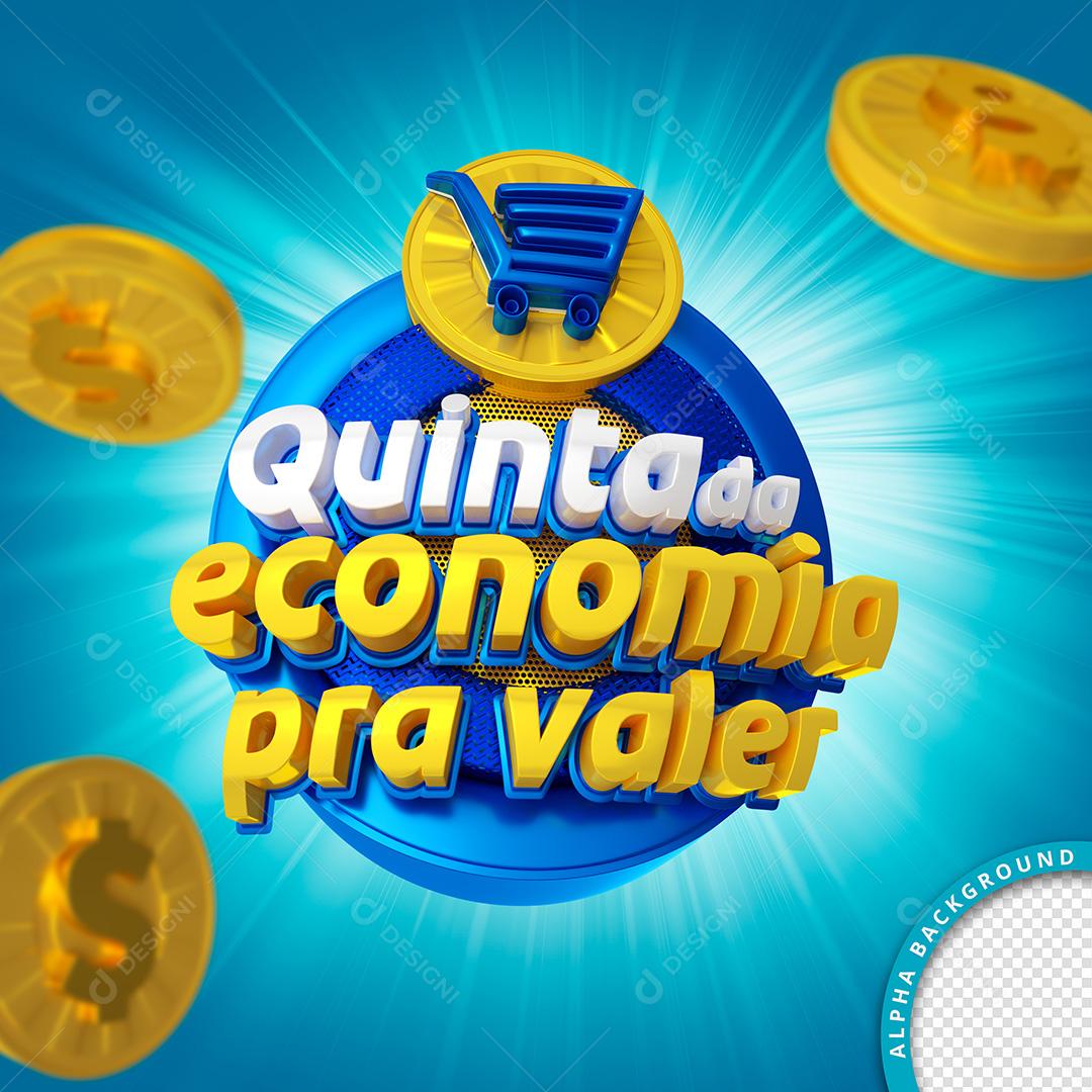 Selo 3D para Composição Quinta Da Economia Pra Valer PSD
