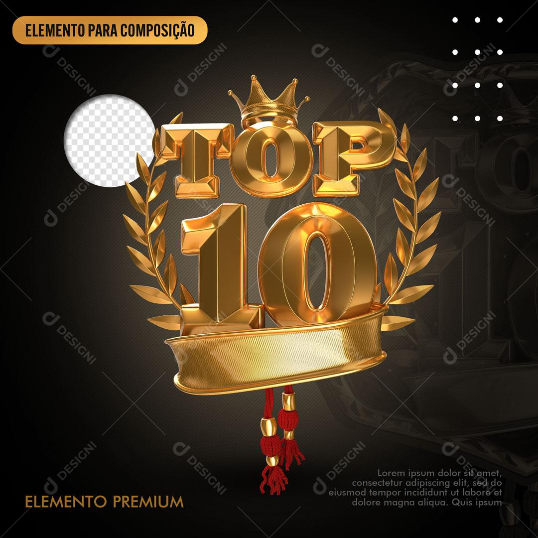 Top 10 Selo 3D Para Composição PSD