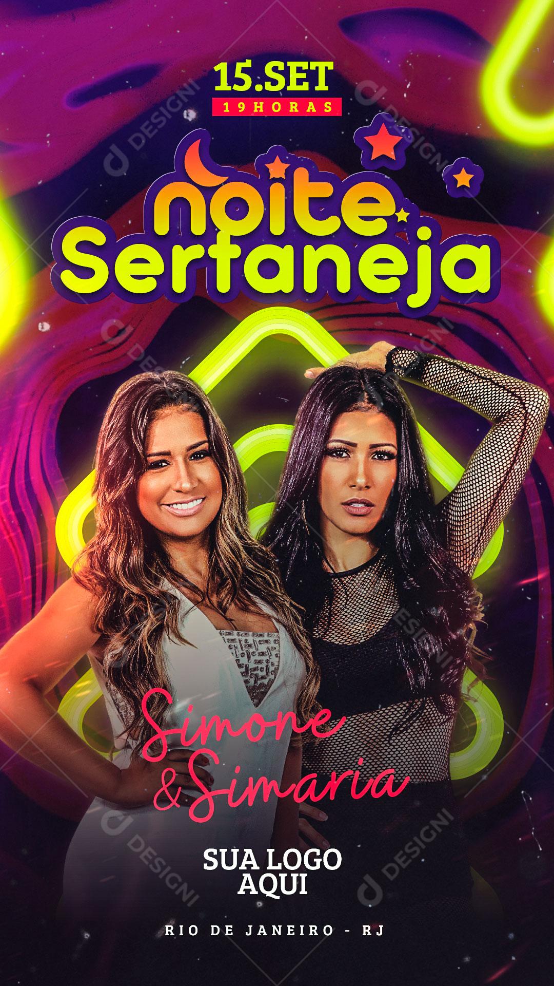 Feed Flayer Noite Sertaneja Social Media PSD Editável