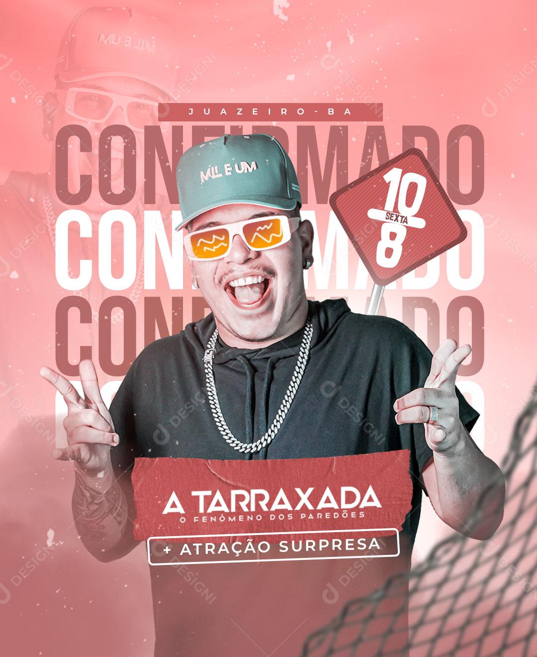 Flyer Show Evento Confirmado Artista Social Media PSD Editável