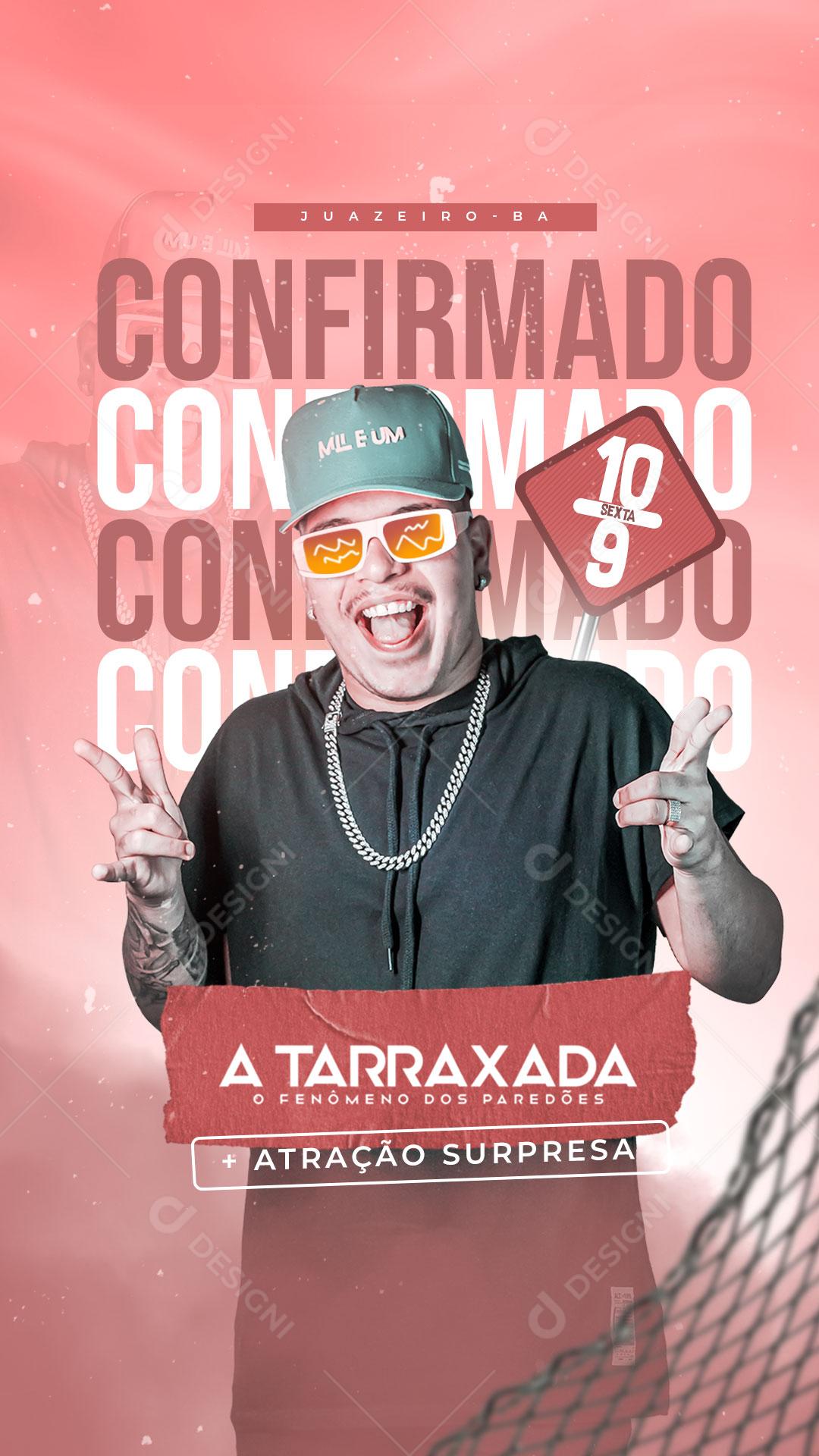 Flyer Story Show Evento Confirmado Artista Social Media PSD Editável