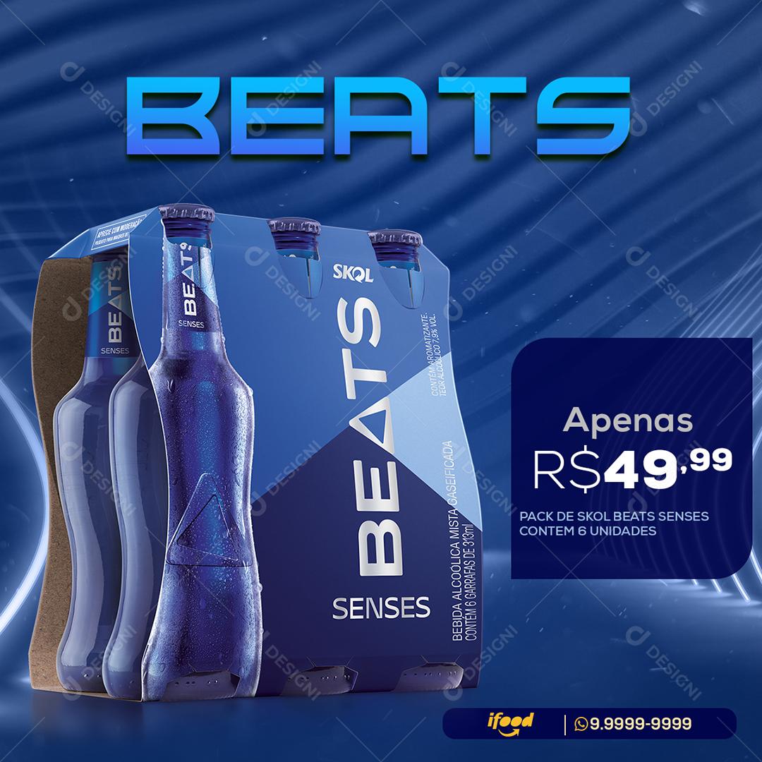 Cerveja Beats Apenas R$ 49,99 Social Media PSD Editável