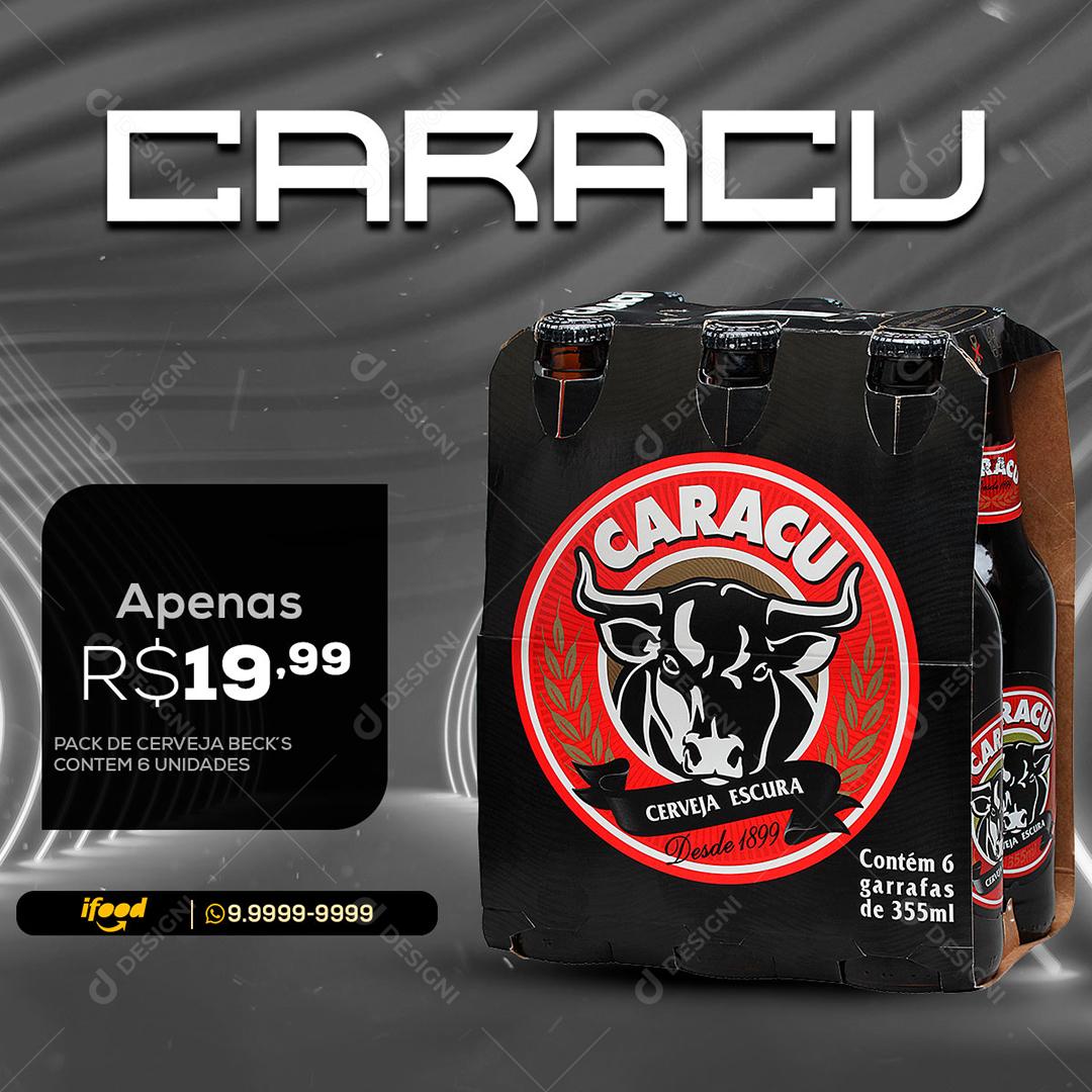 Cerveja Caracu Apenas R$ 19,99 Social Media PSD Editável