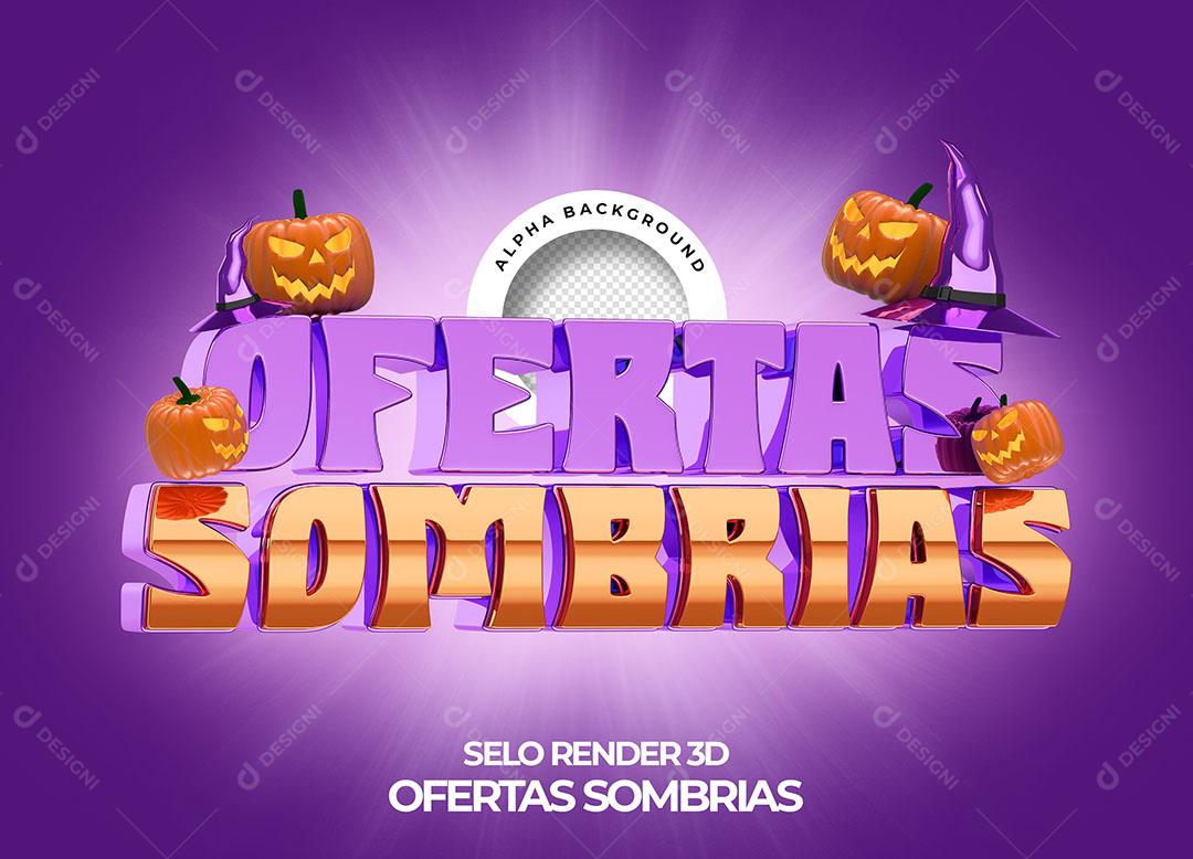 Ofertas Sombrias Selo 3D Para Composição PNG Transparente