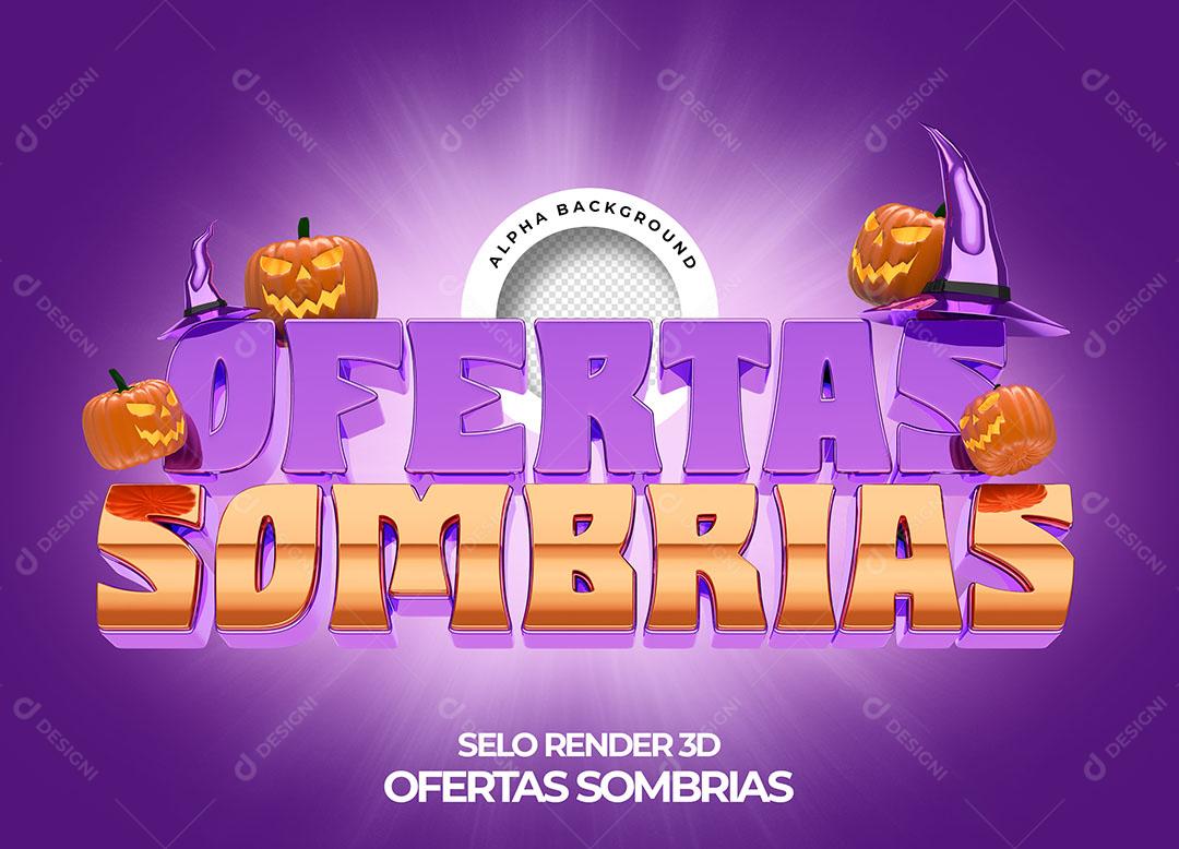 Ofertas Sombrias Selo 3D Para Composição PNG Transparente