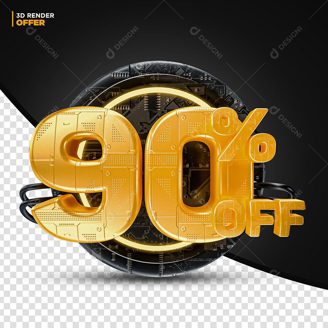 90% Off Elemento 3D Para Composição PSD